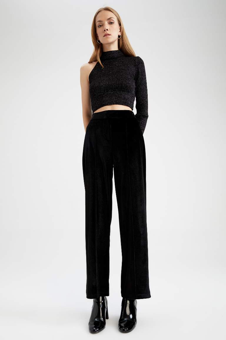 Wide Leg Corduroy Trousers