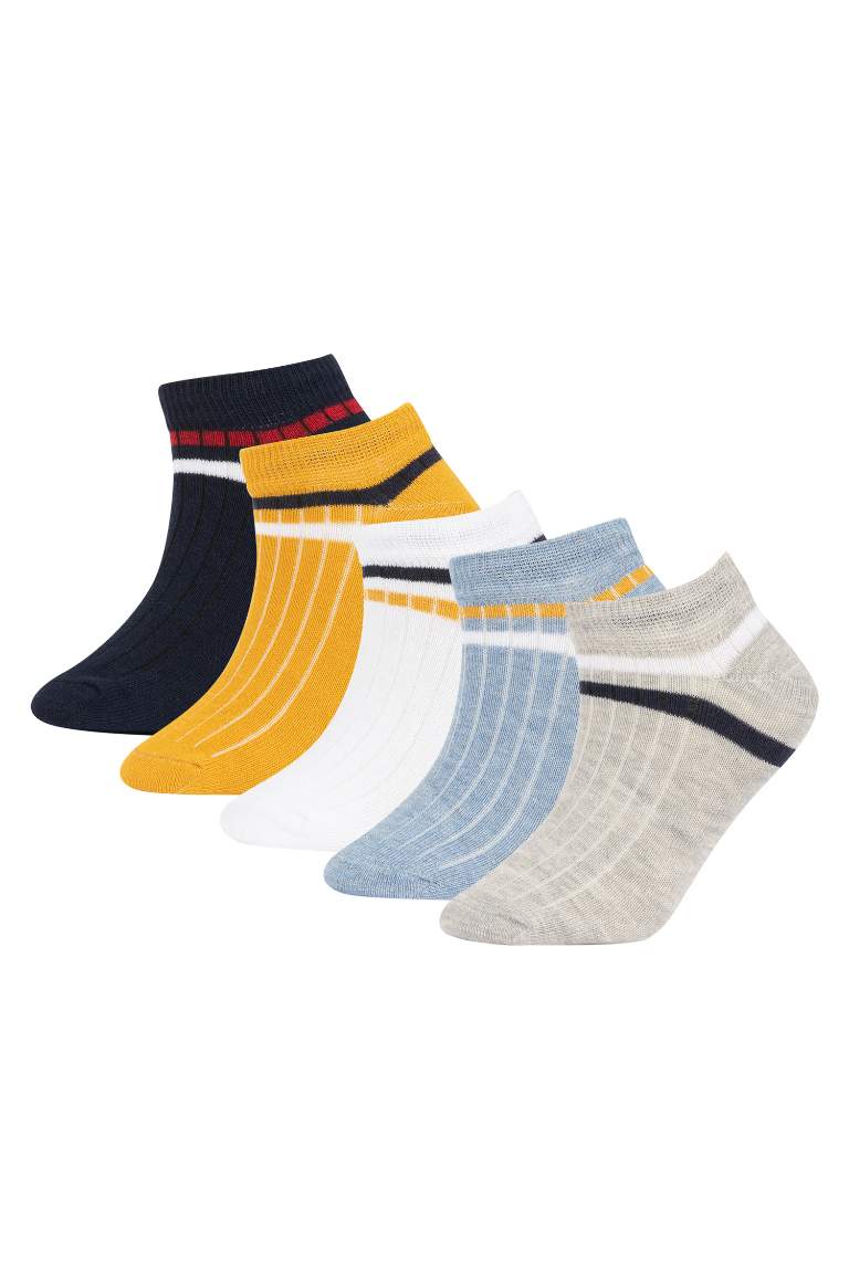 Boys 5 Pack Cotton Booties Socks