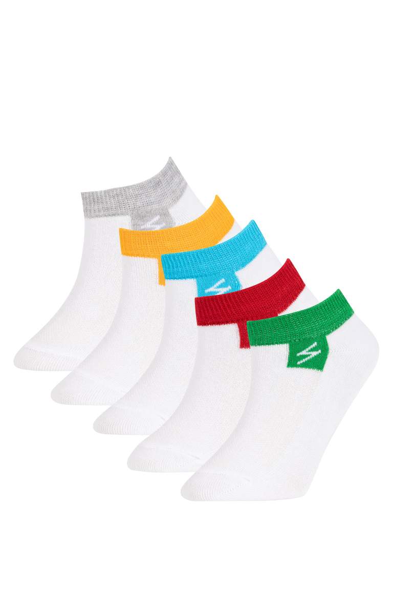 Boys 5 Pack Cotton Booties Socks