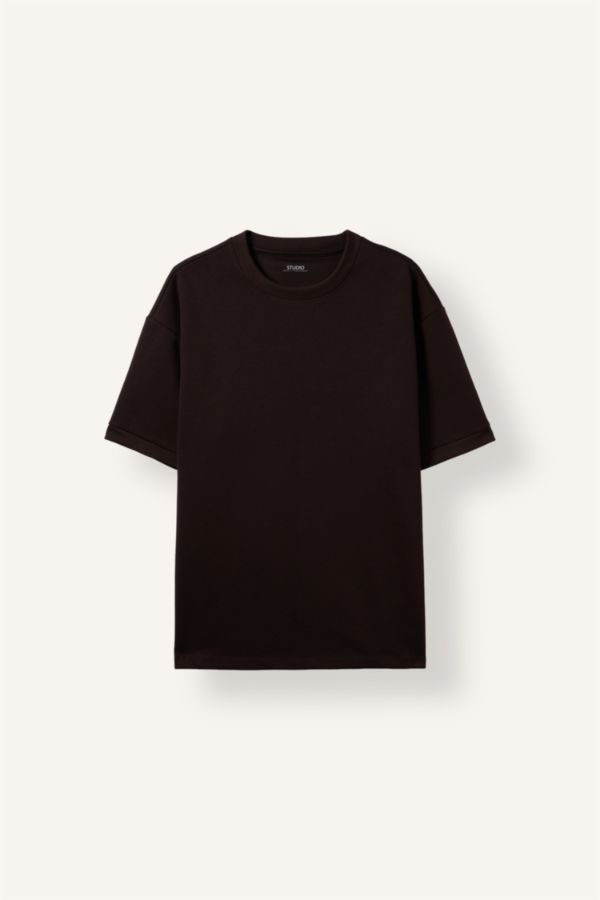 Kırışmaz Oversize Basic Kısa Kollu Tişört