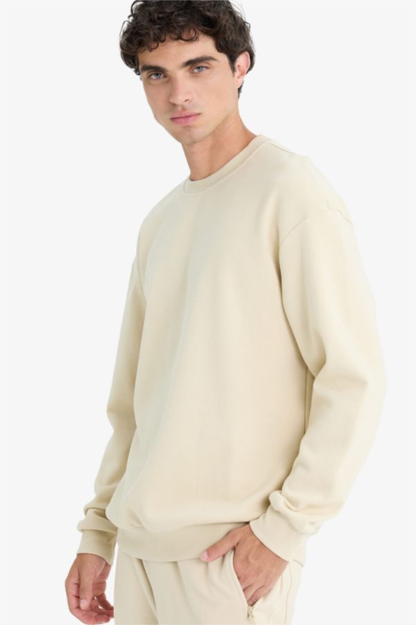 Pamuklu Boxy Fıt Pike Sweatshirt