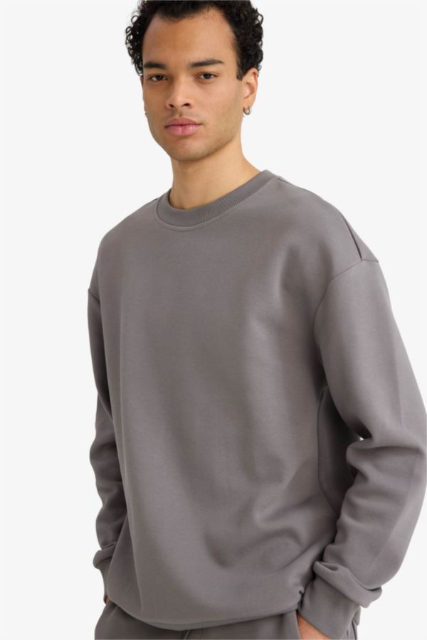 Pamuklu Boxy Fıt Pike Sweatshirt