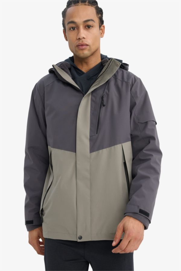 Su İtici Regular Fit Kapüşonlu Mont