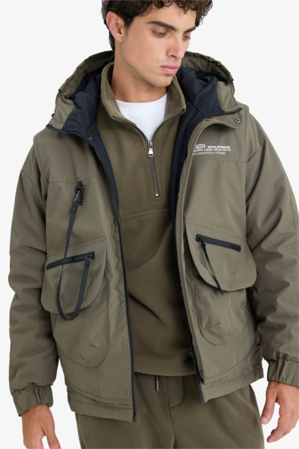Regular Fit Kapüşonlu Mont