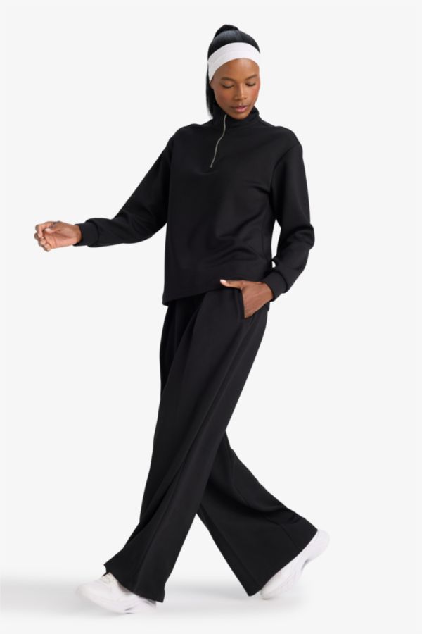 Ultra Yumuşak Wide Leg Geniş Paça Standart Boy Modal Eşofman Alt