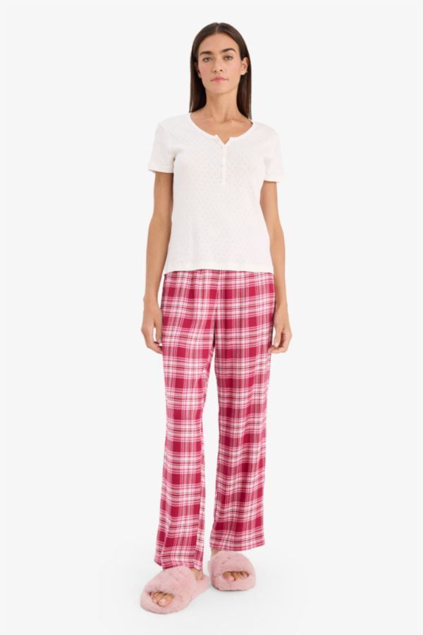 Kareli Flanel Pijama Altı