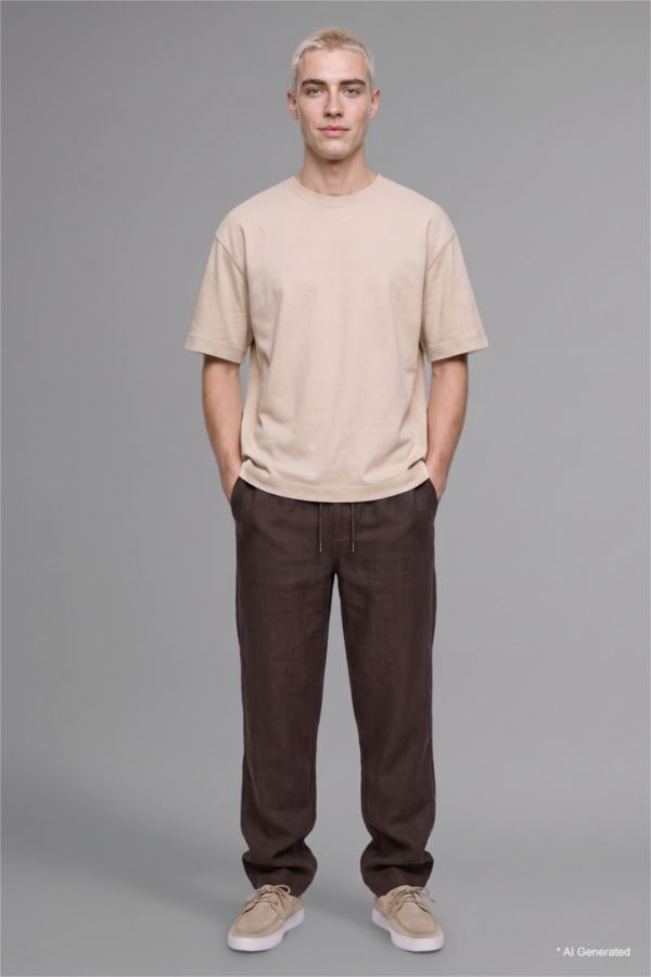 %100 Pamuk Baggy Fit Pantolon