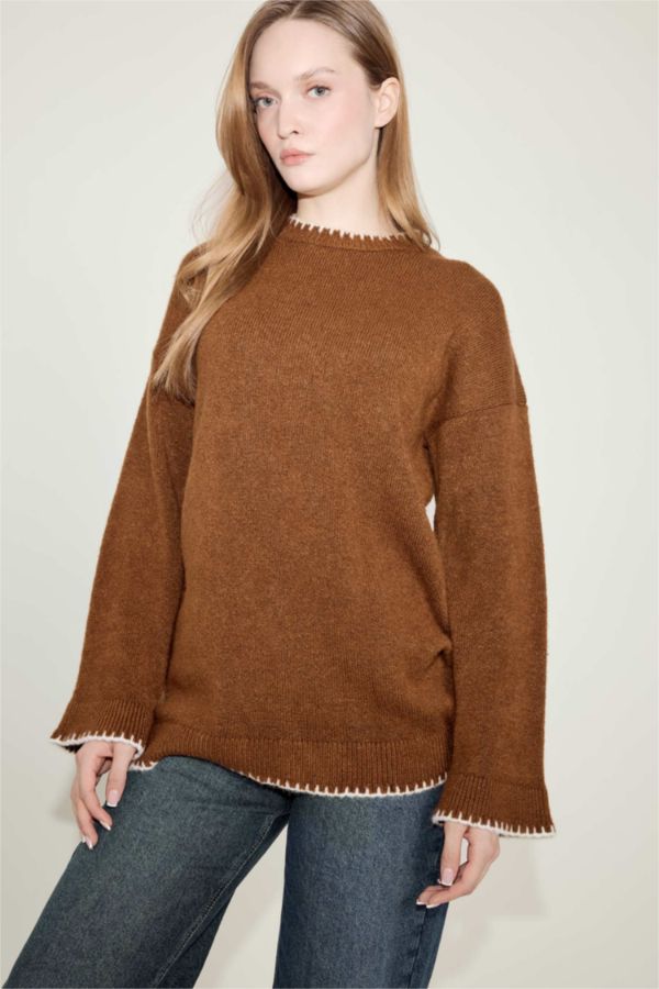 Regular Fit Bisiklet Yaka Triko Kazak Tunik