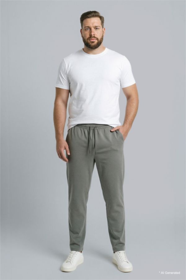%100 Pamuk Regular Fit Büyük Beden Pantolon