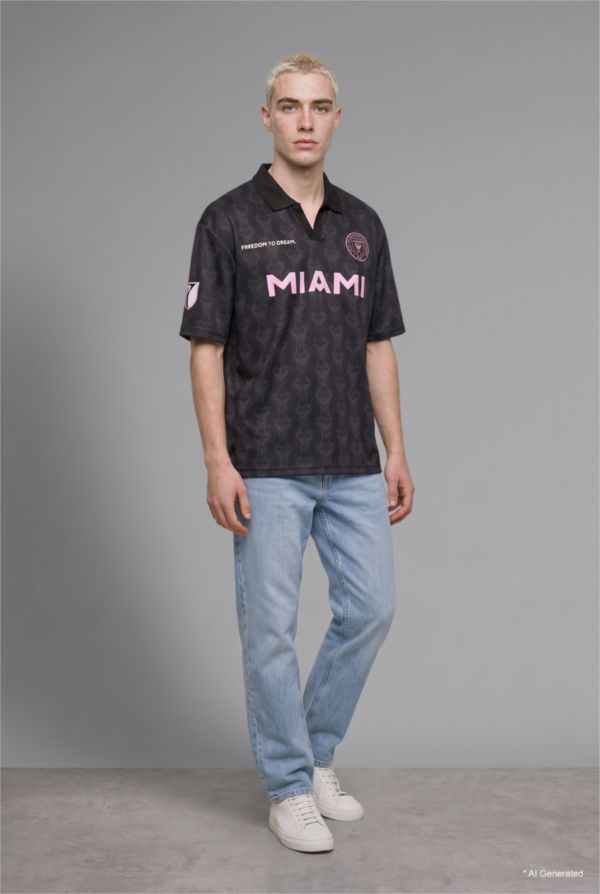MLS Desenli Boxy Fit Polo Yaka Tişört