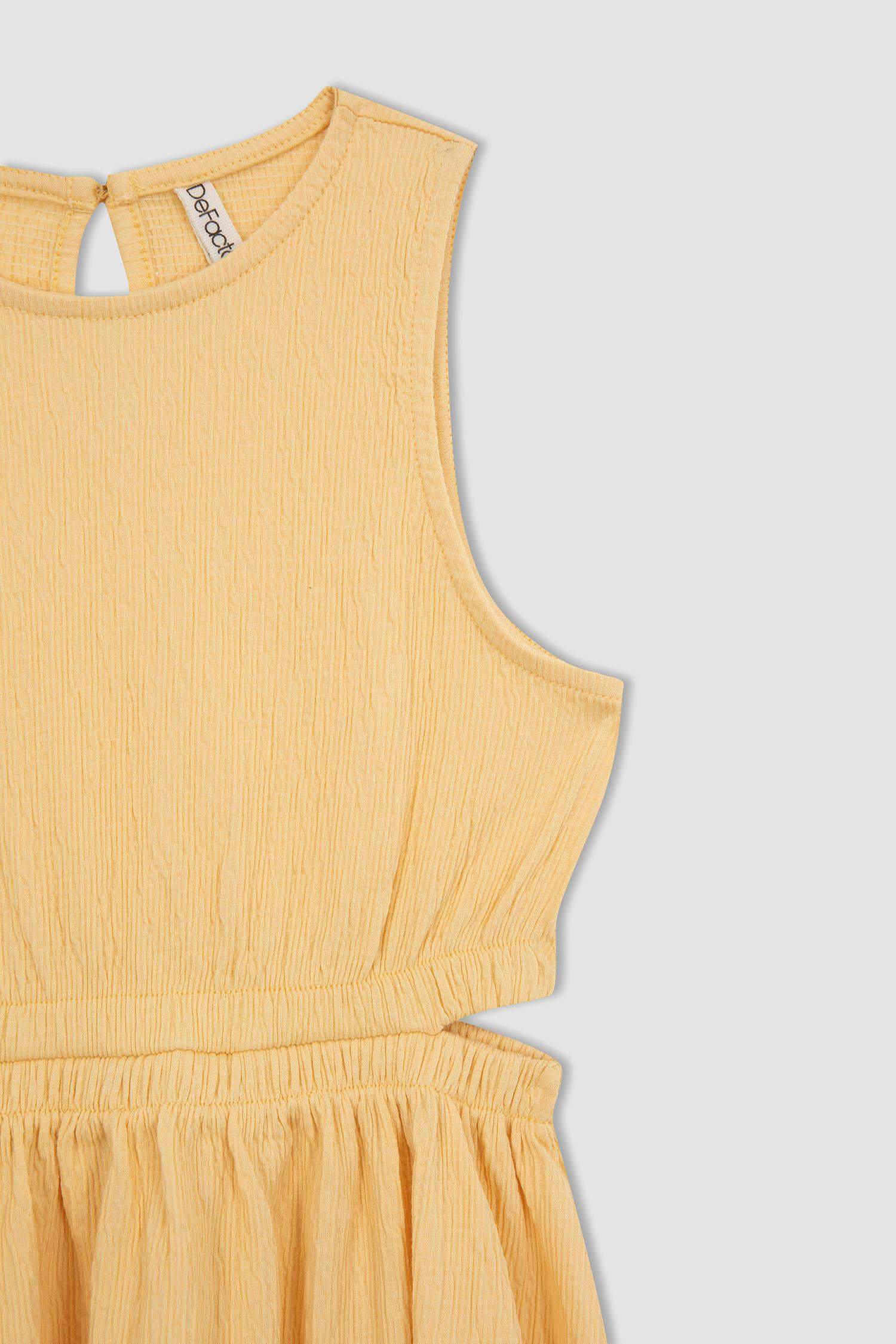 فستان قطن بناتي بقصة عادية