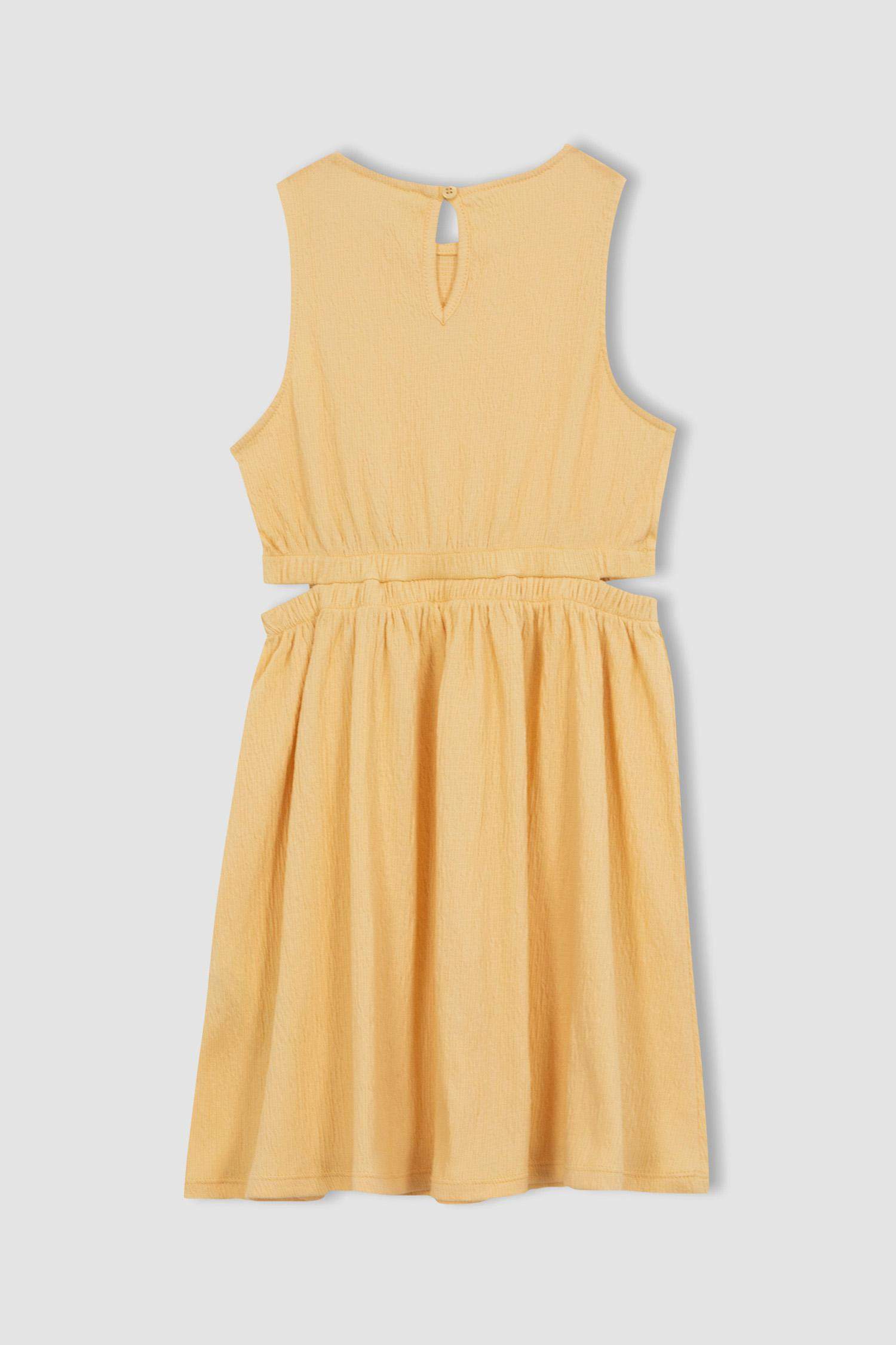 فستان قطن بناتي بقصة عادية