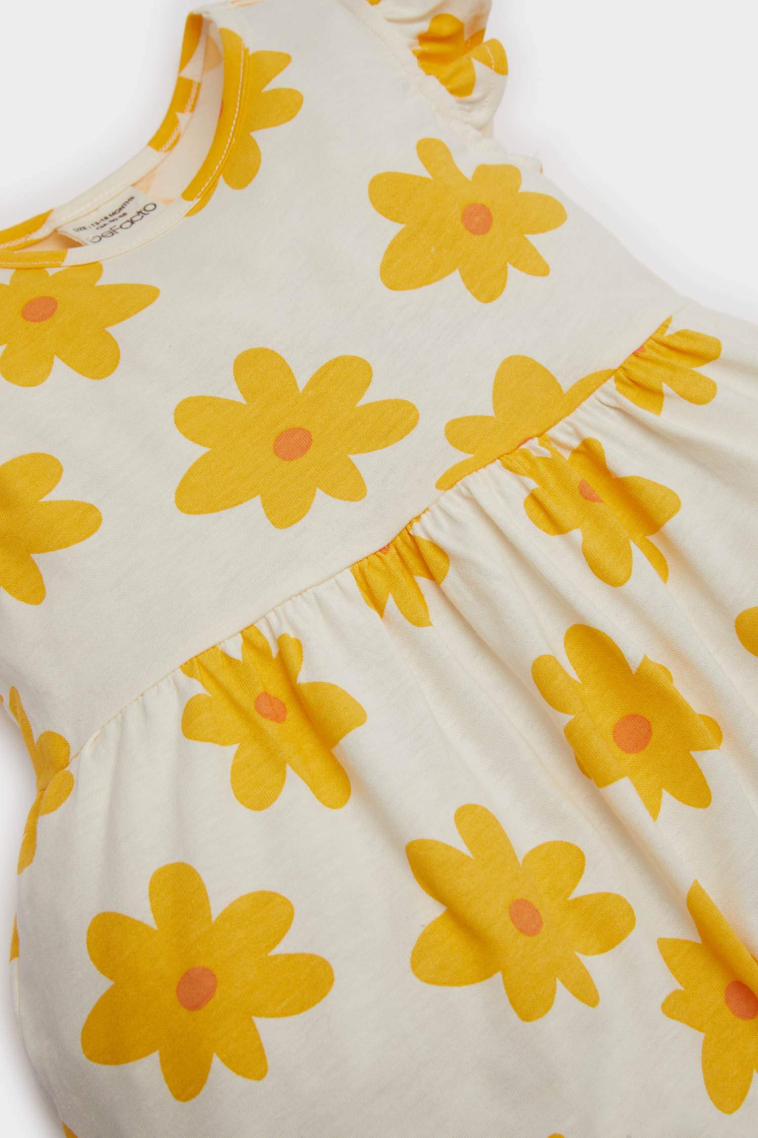 Baby Girl Floral Patterned Short Sleeve Dress