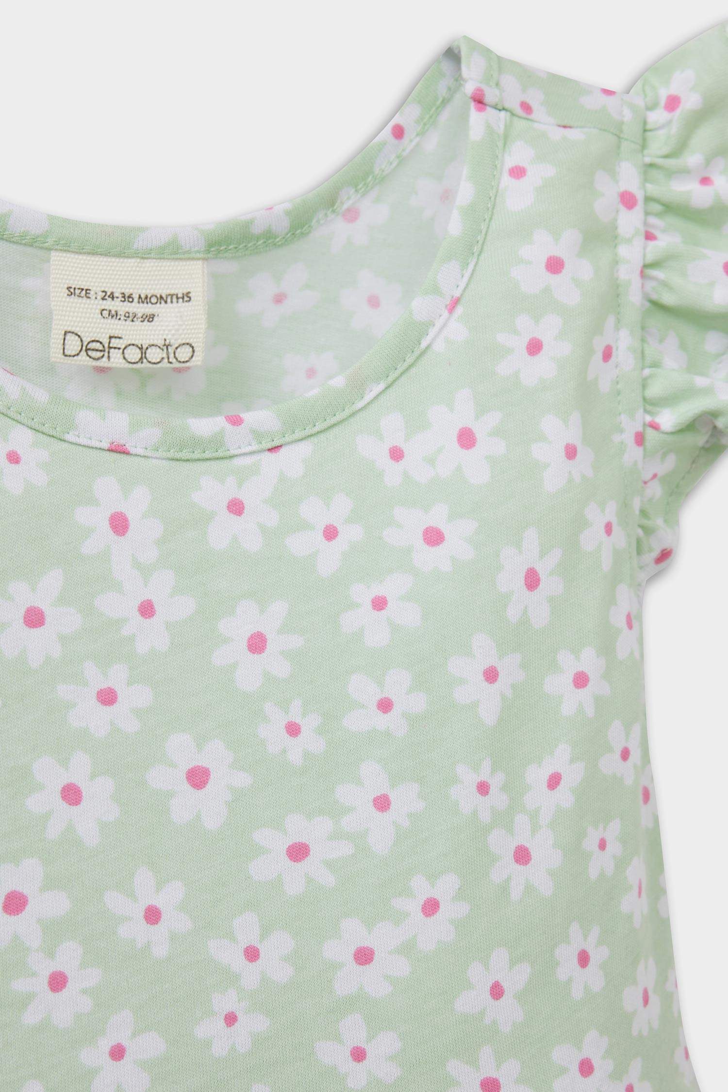 Robe à manches courtes imprimée pour bébé fille