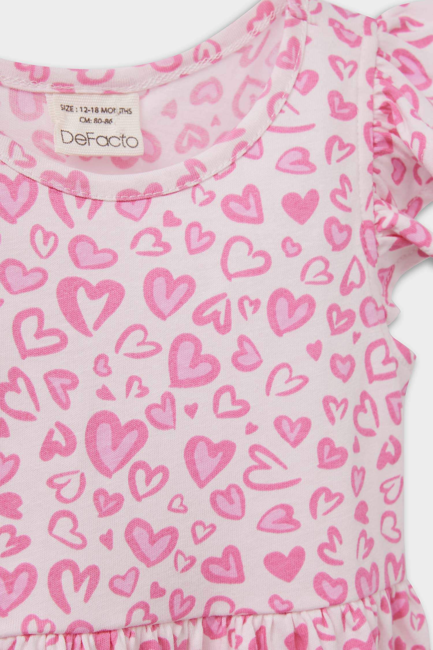 Baby Girl Patterned Short Sleeve Dress