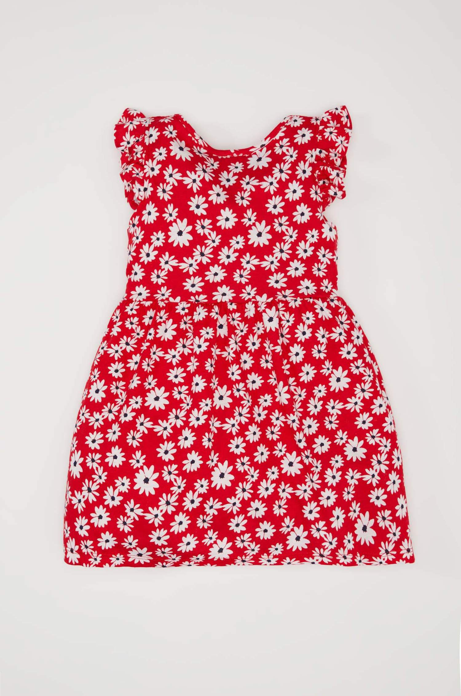 Baby Girl Floral Patterned Short Sleeve Dress