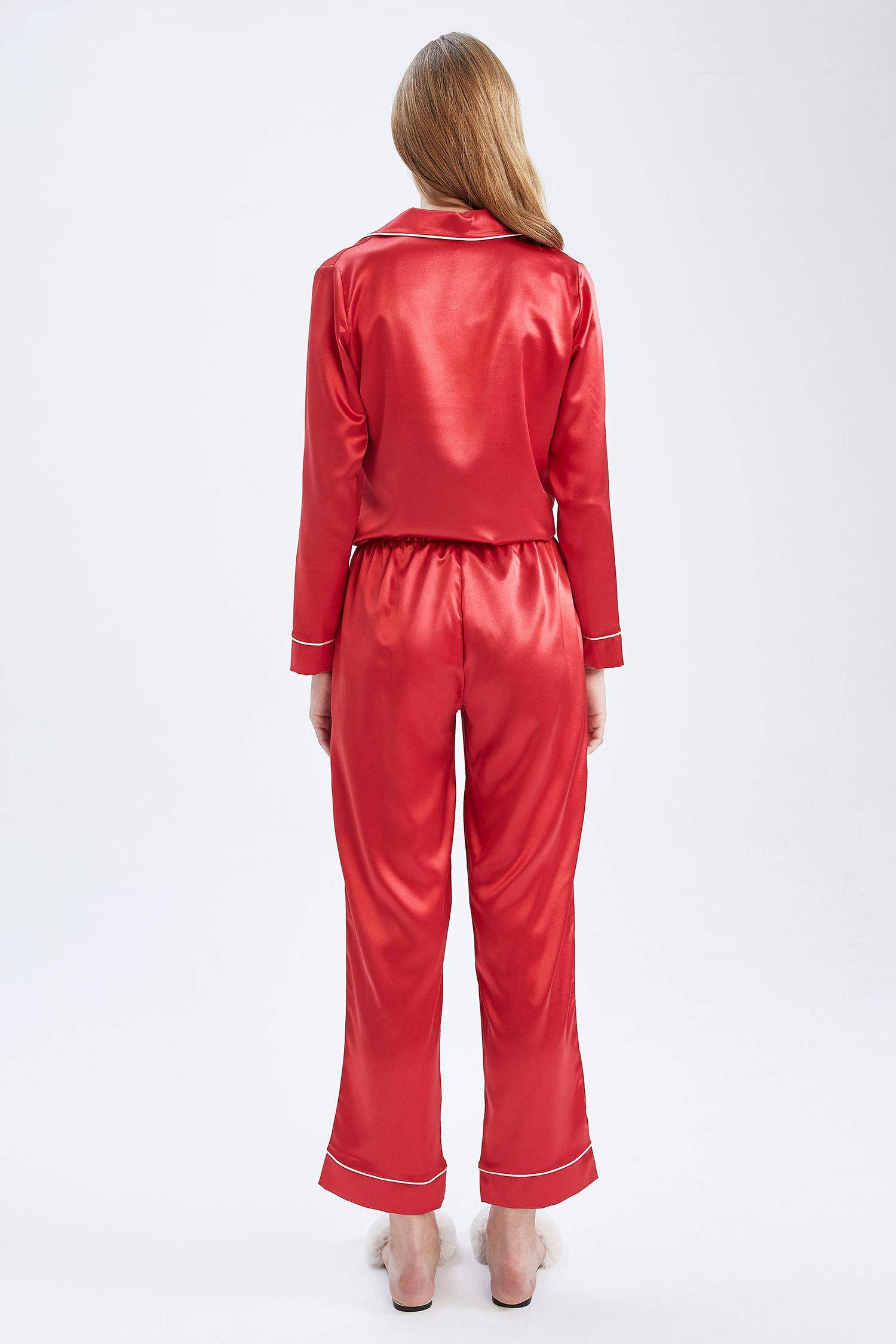 Fall in Love Yılbaşı Temalı Basic Saten Pijama Altı