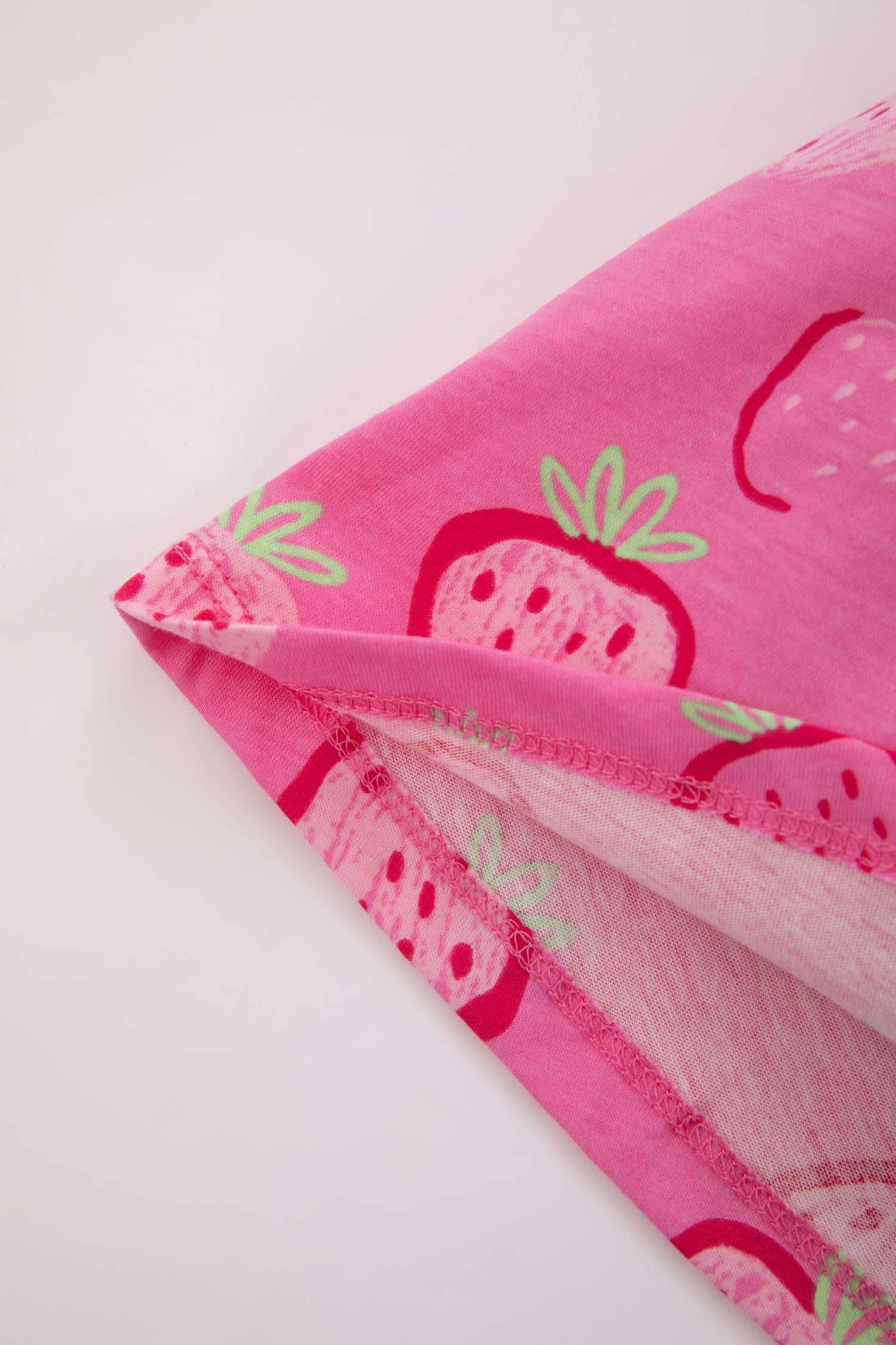 فستان بناتي بقصة عادية بحمالات بكتف واحد