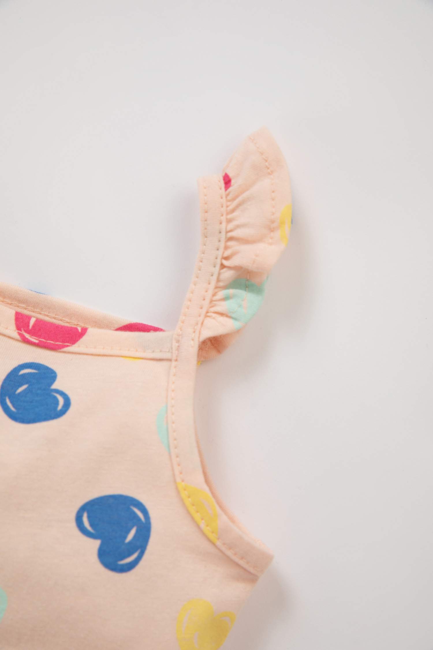 فستان بناتي بقصة عادية بحمالات بكتف واحد