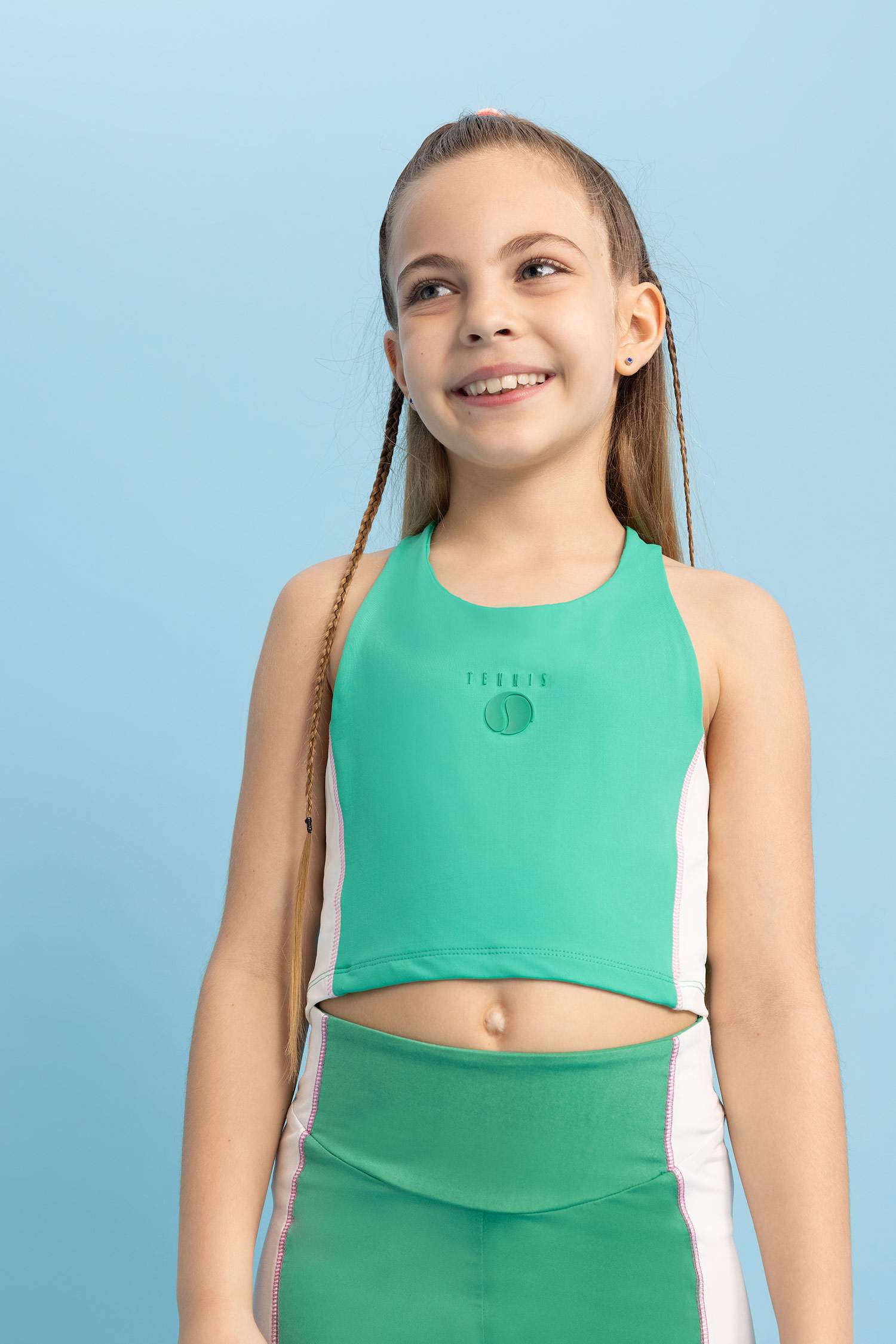 Green GIRLS & TEENS Girl Crew Neck Singlet 2793255 DeFacto