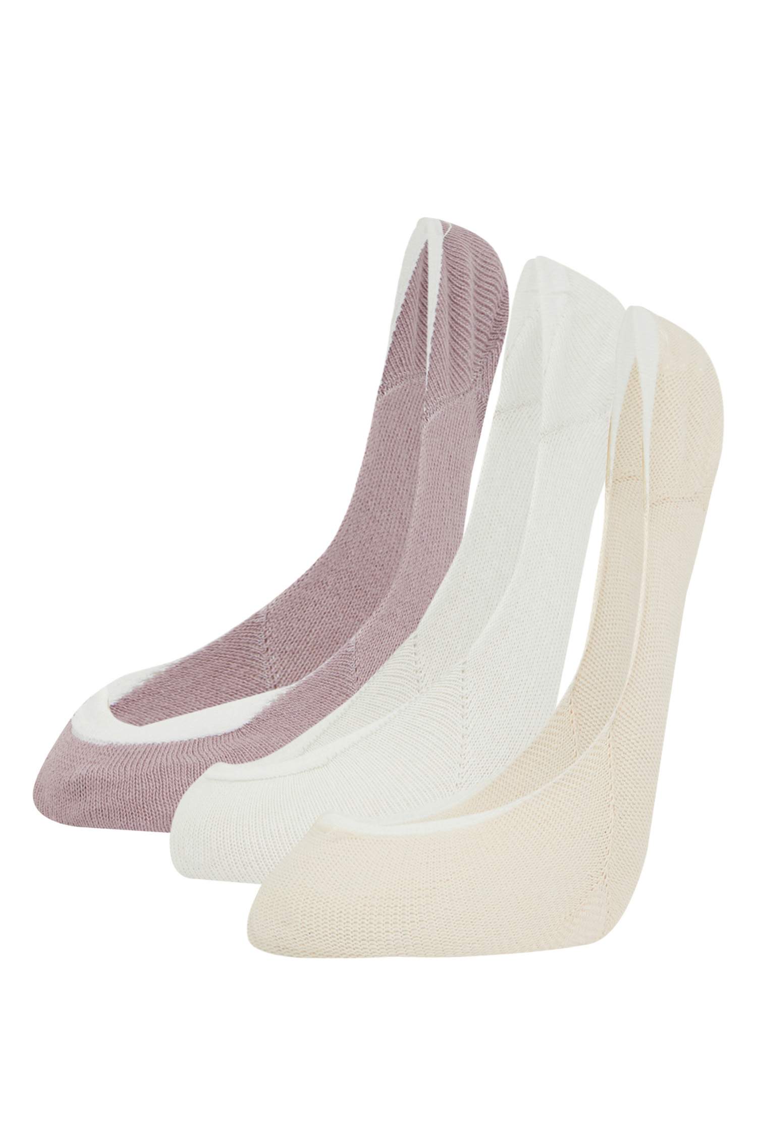 Woman 3 Piece Cotton Ballerina Socks