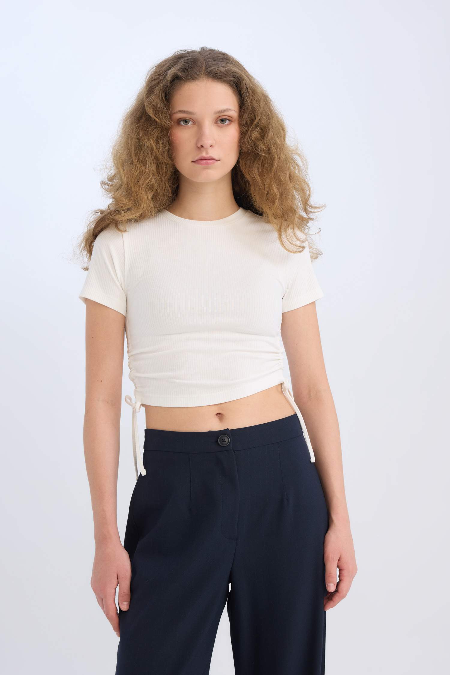 поло жаға тоқылған Қысқа жеңді футболка