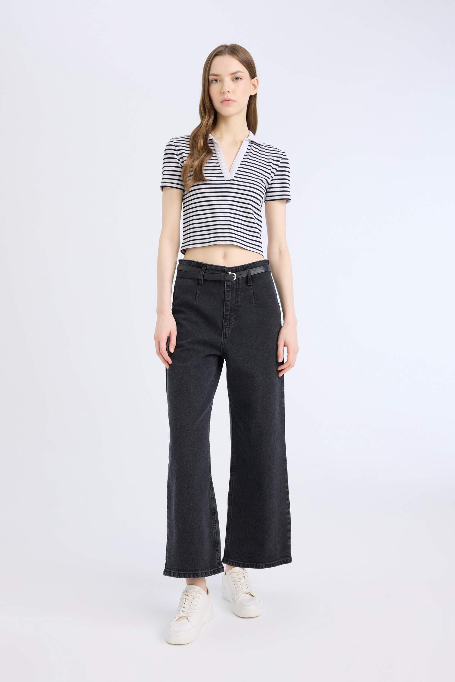 تيشيرت بولو نص كم سليم مضلع