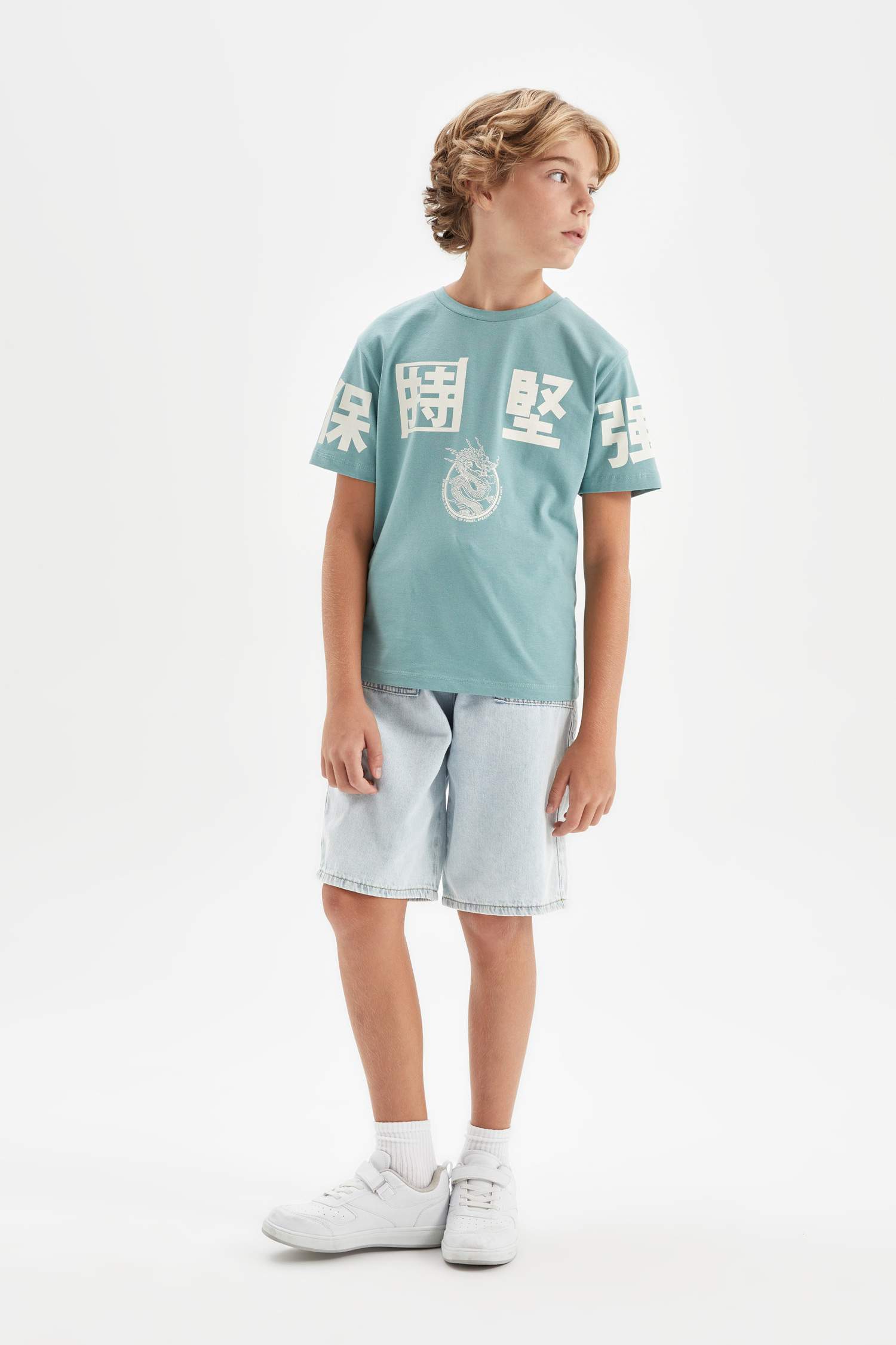 Boy Crew Neck Printed Short Sleeve T-Shirt