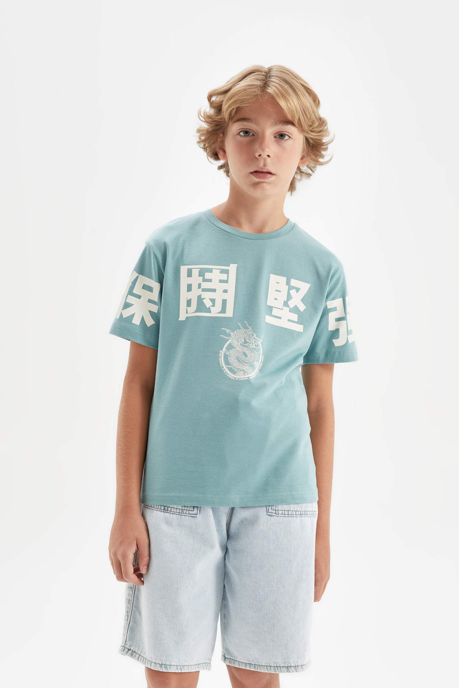 Boy Crew Neck Printed Short Sleeve T-Shirt