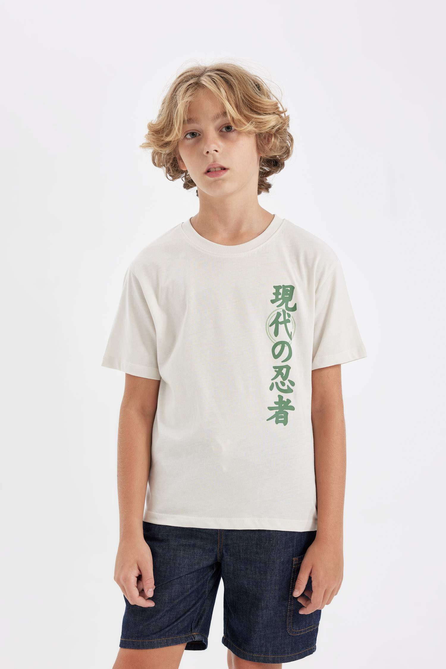 Boy Crew Neck Printed Short Sleeve T-Shirt