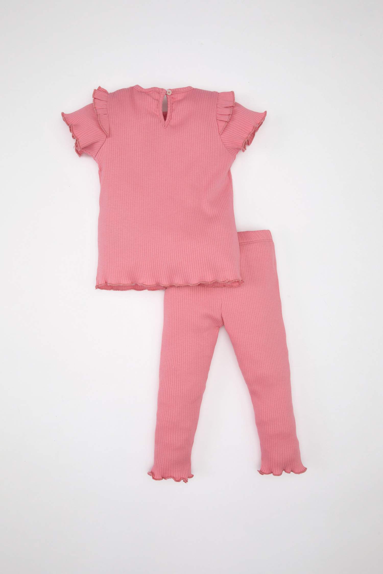 طقم بناتي ليجن وتي شيرت بطبعة شعار - قطعتين