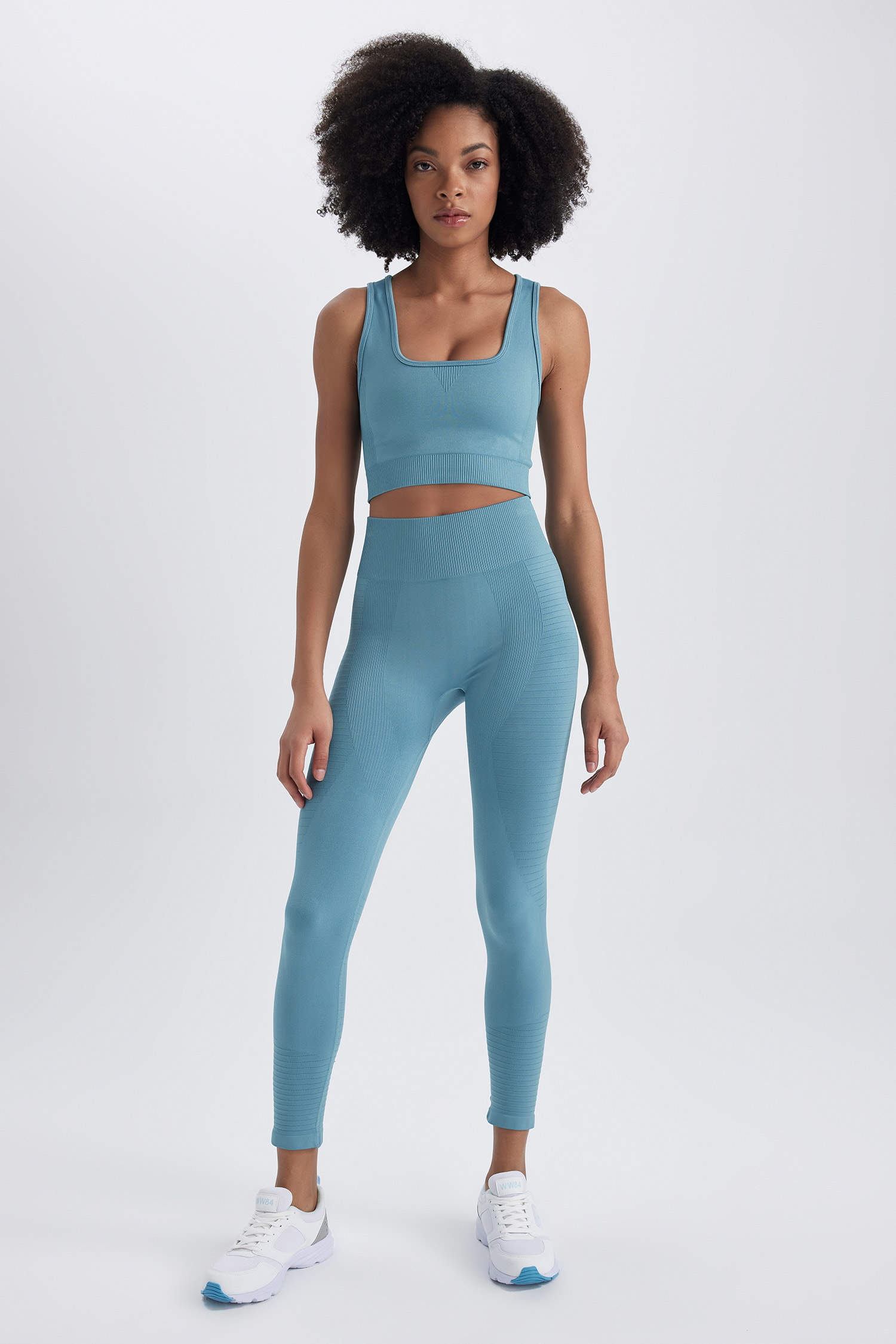 Blue Woman Defacto Fit Seamless Waist Athlete Tights 2795410 | DeFacto