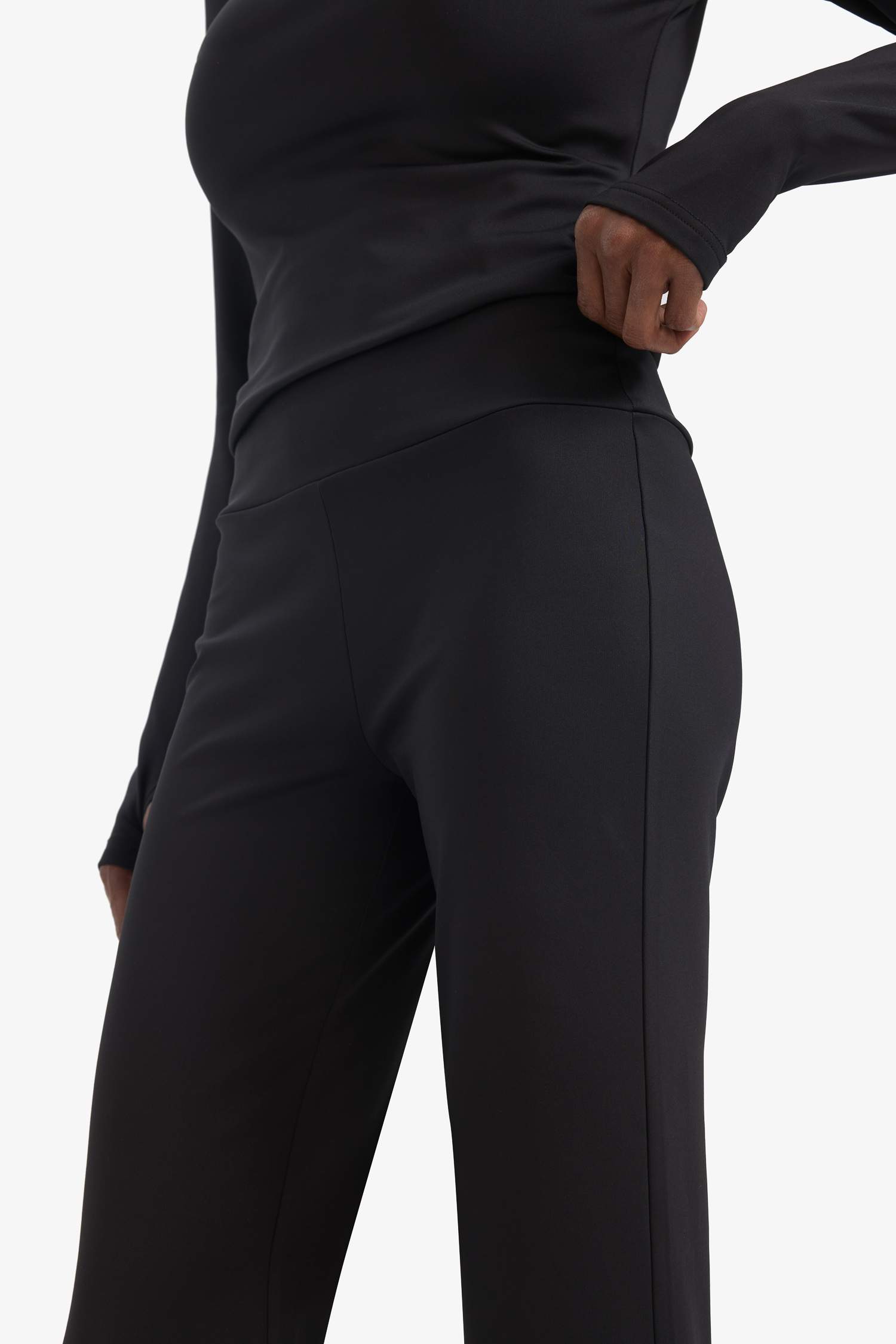 DeFactoFit Wide Wide Leg Scuba Dive Fabric Basic Trousers