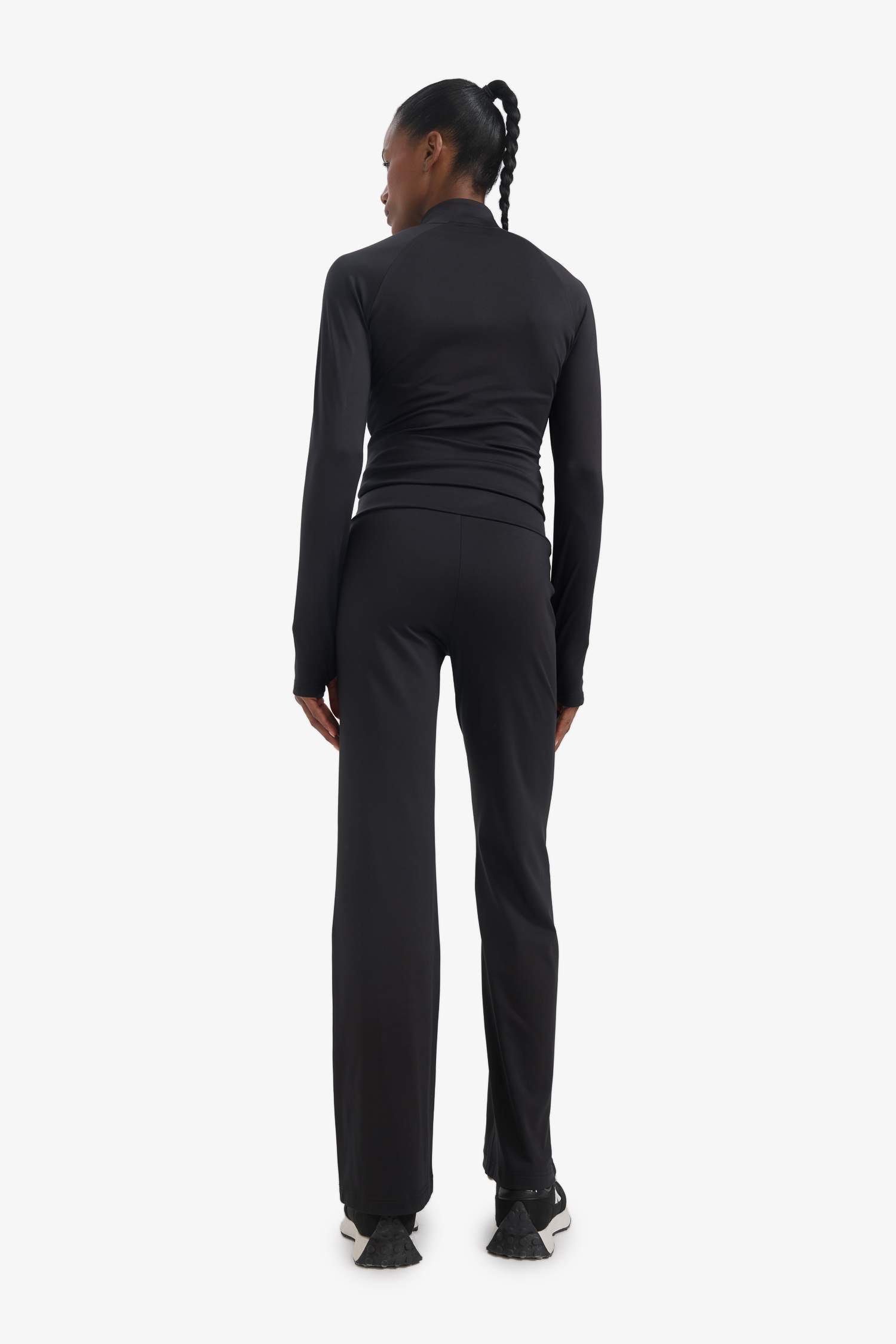 DeFactoFit Wide Wide Leg Scuba Dive Fabric Basic Trousers