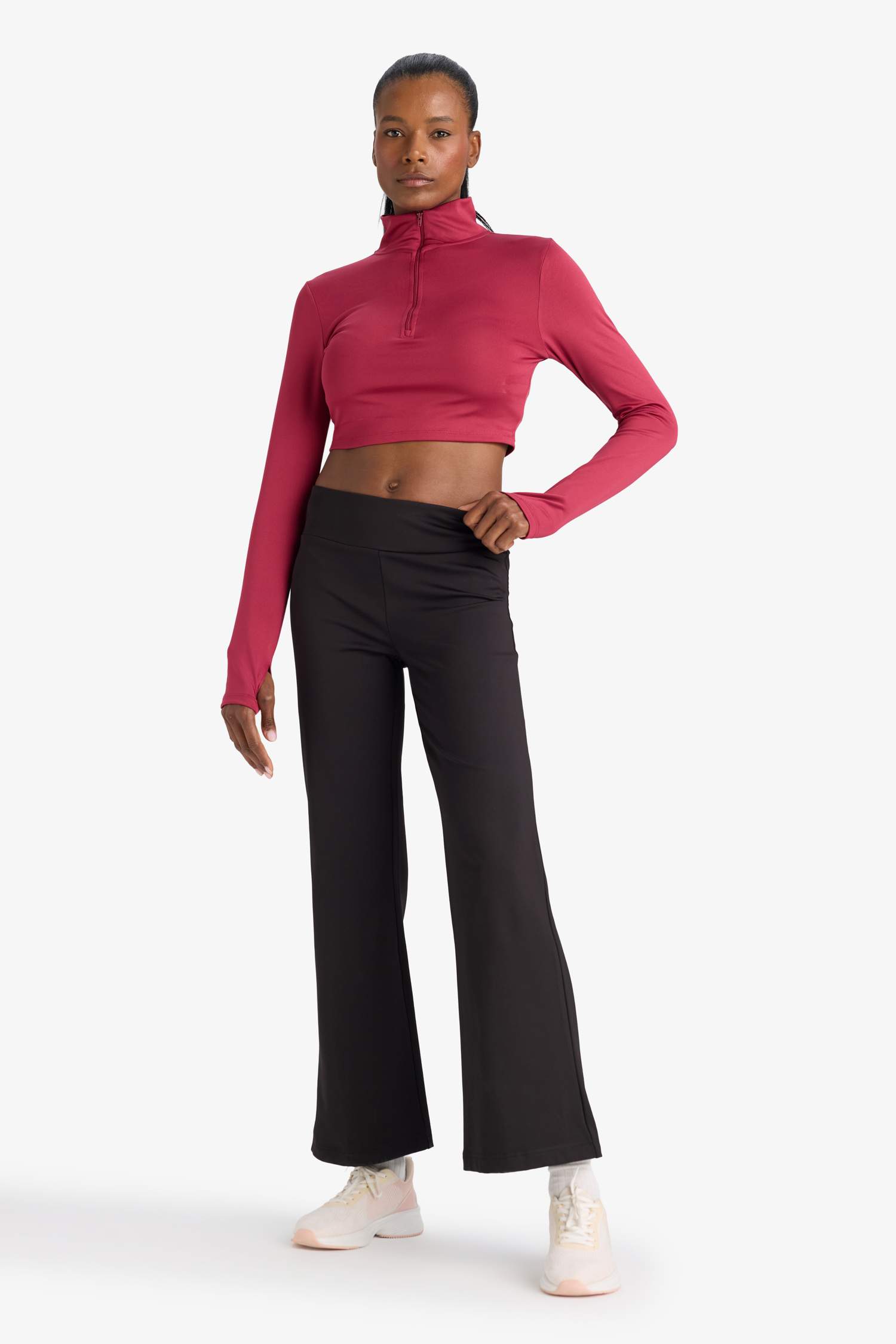 بنطلون سويت بانتس رياضي فلير فيت قماش سكوبا برجل واسع