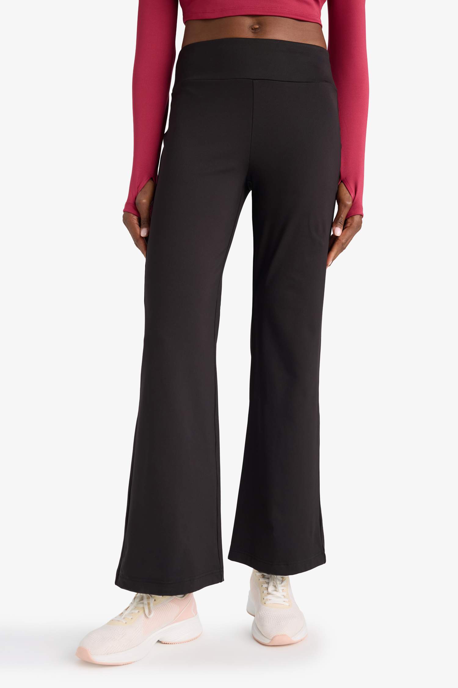 بنطلون سويت بانتس رياضي فلير فيت قماش سكوبا برجل واسع