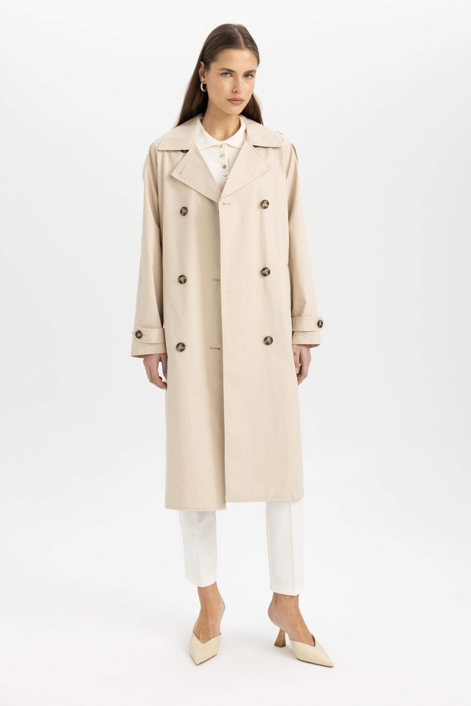 Тренчкот водоотталкивающий из искусственной кожи