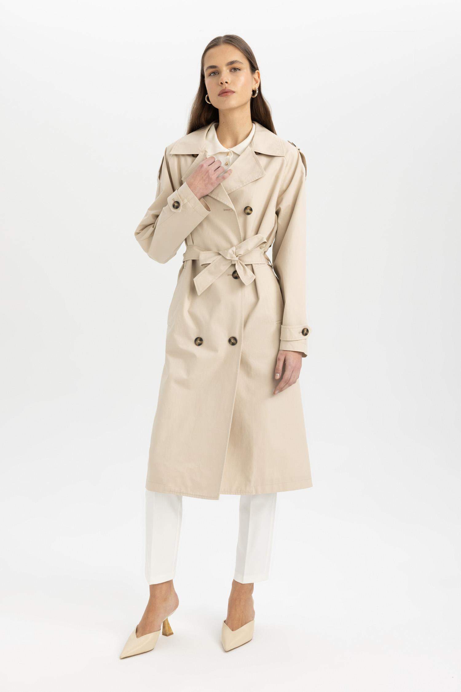 Тренчкот водоотталкивающий из искусственной кожи