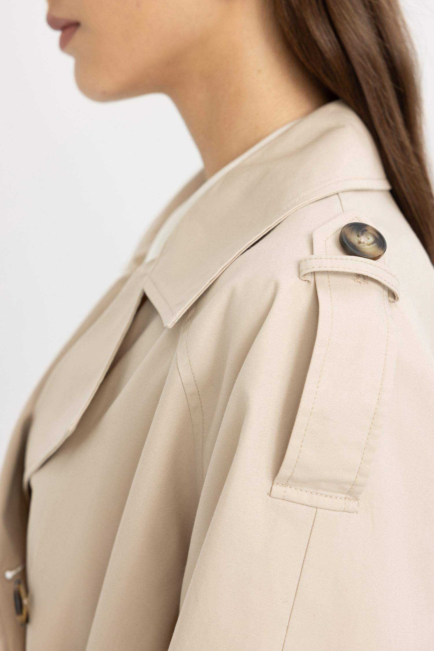 Тренчкот водоотталкивающий из искусственной кожи