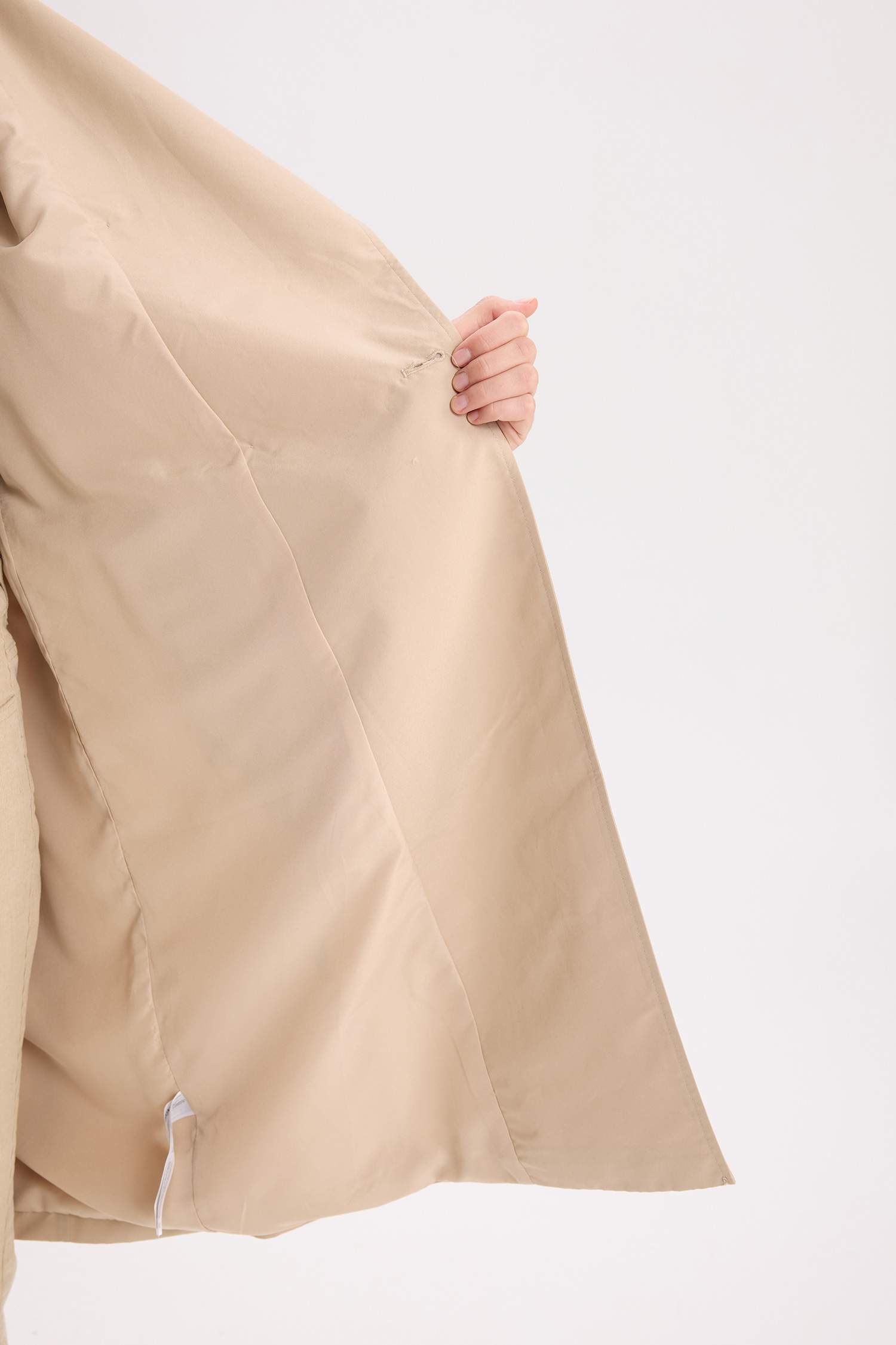 Su Geçirmez Mevsimlik Trençkot Kruvaze Yaka Düğmeli Cepli Kemerli Apoletli