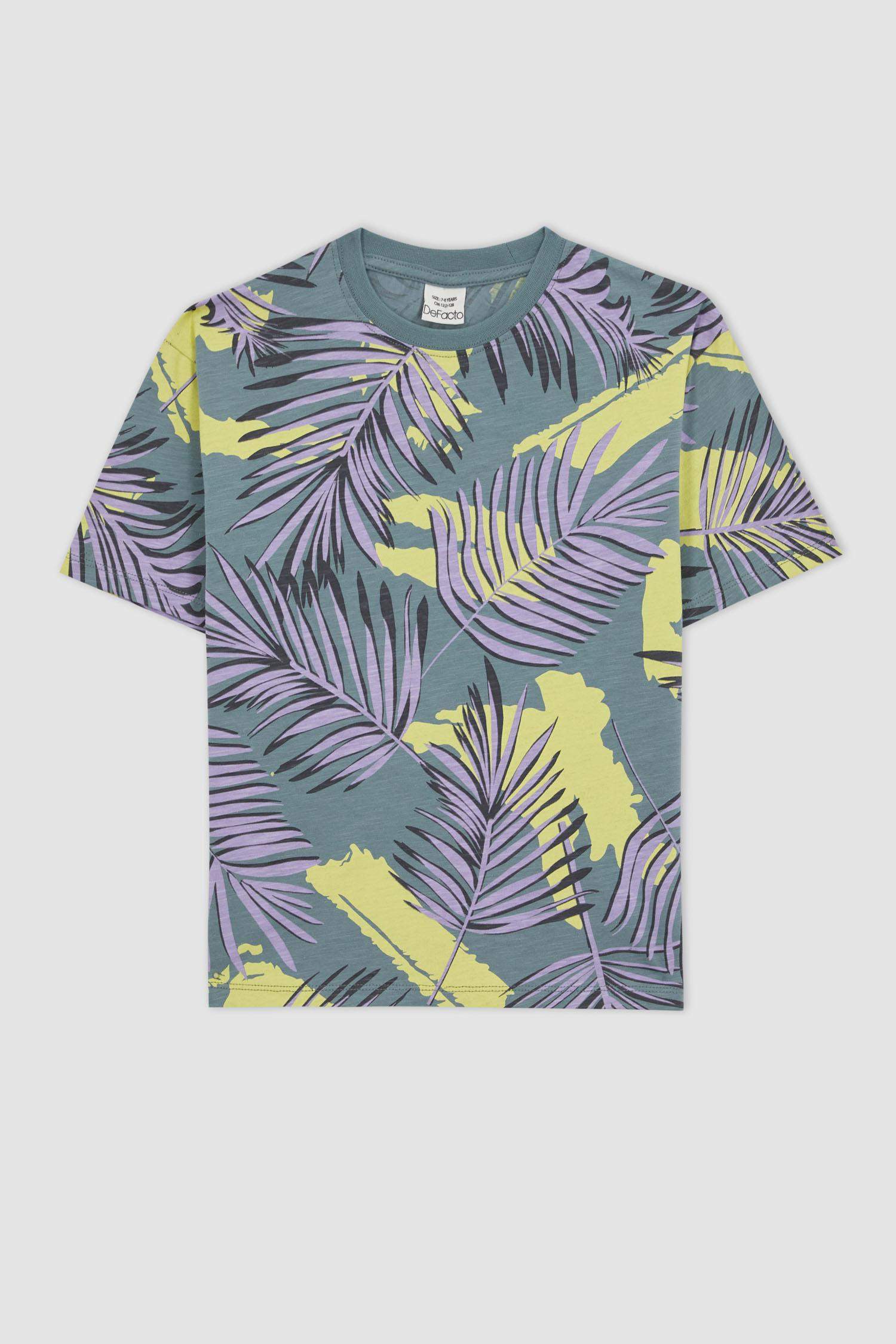 Футболка оверсайз с круглым вырезом с принтом для мальчиков