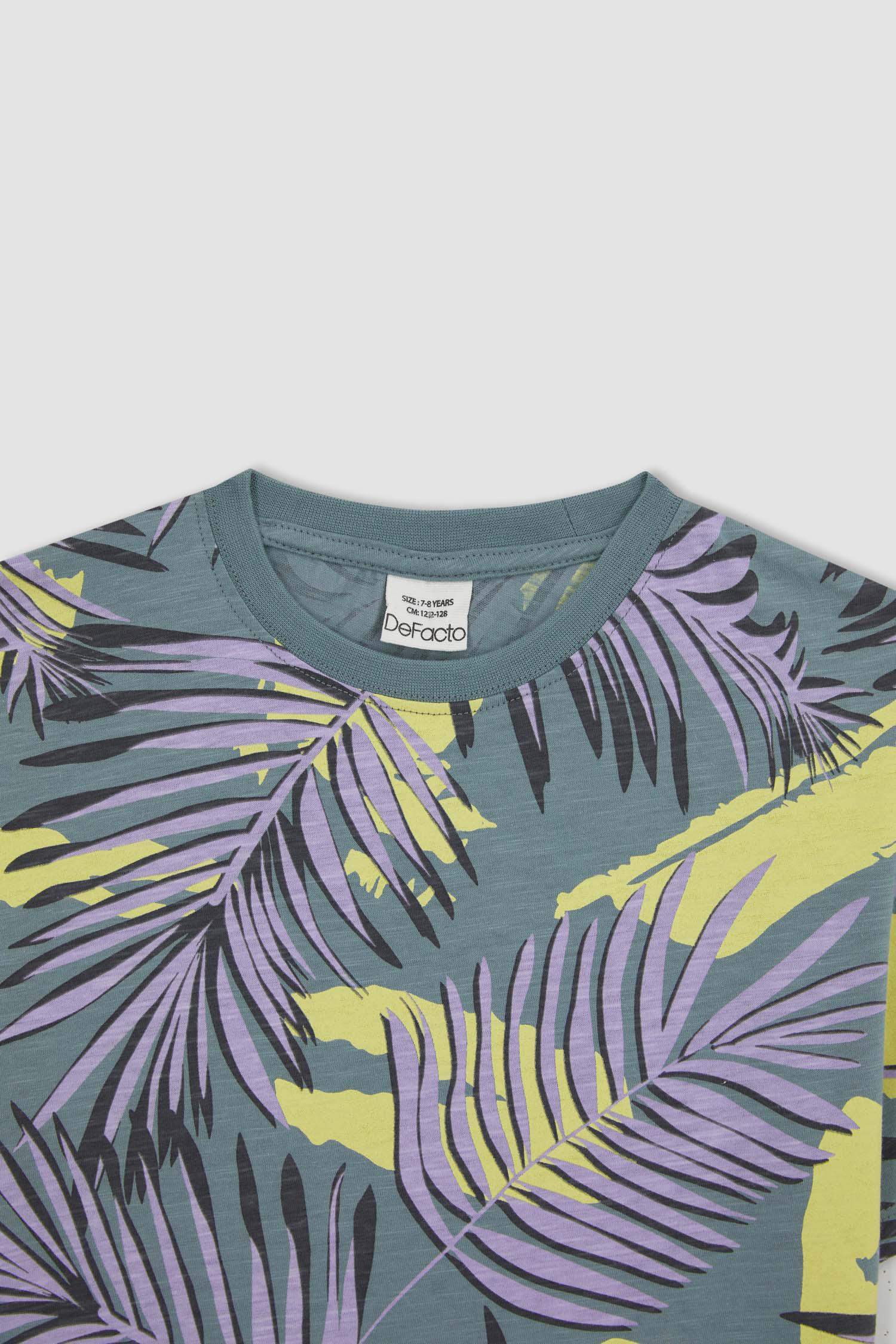 Футболка оверсайз с круглым вырезом с принтом для мальчиков