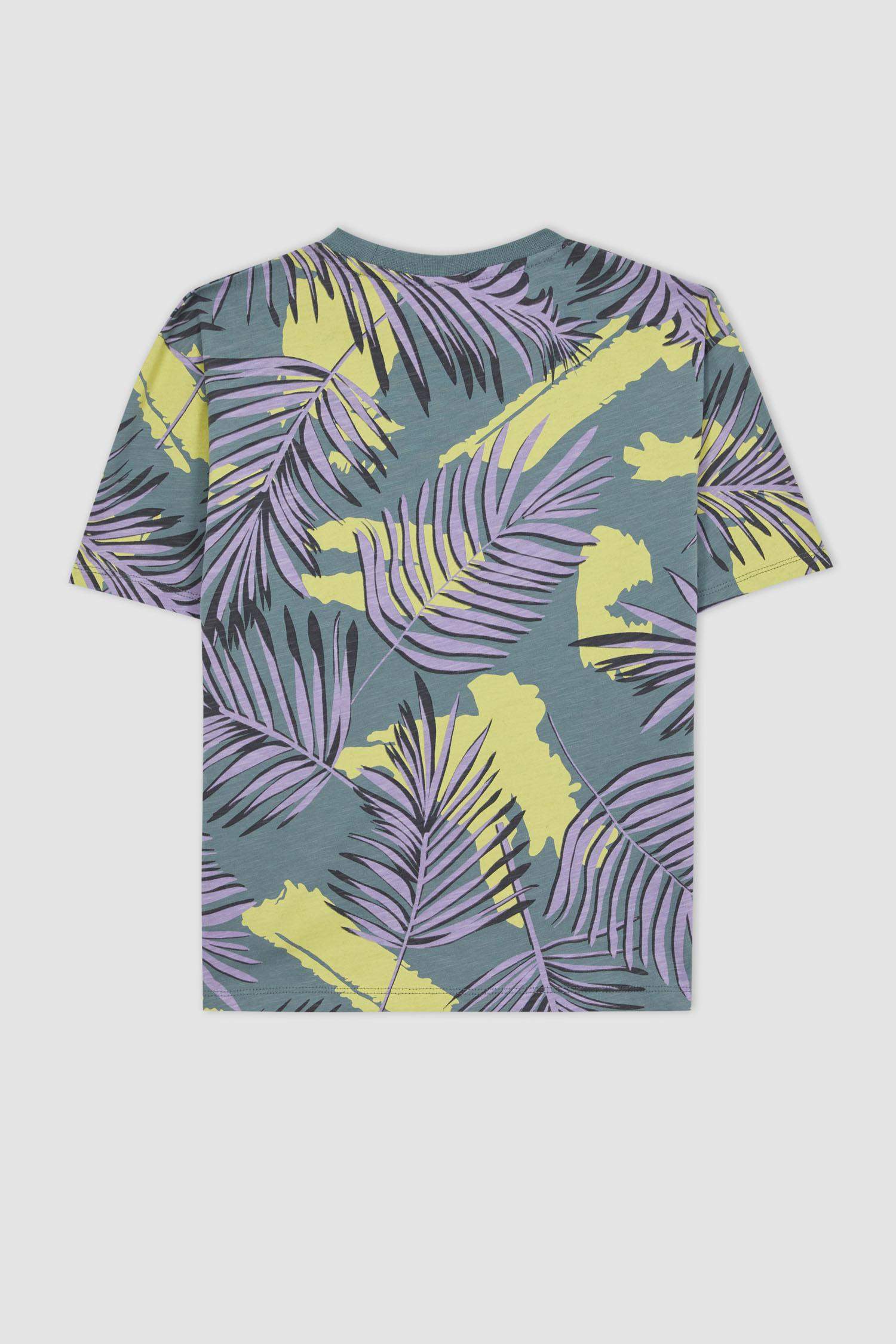 Футболка оверсайз с круглым вырезом с принтом для мальчиков