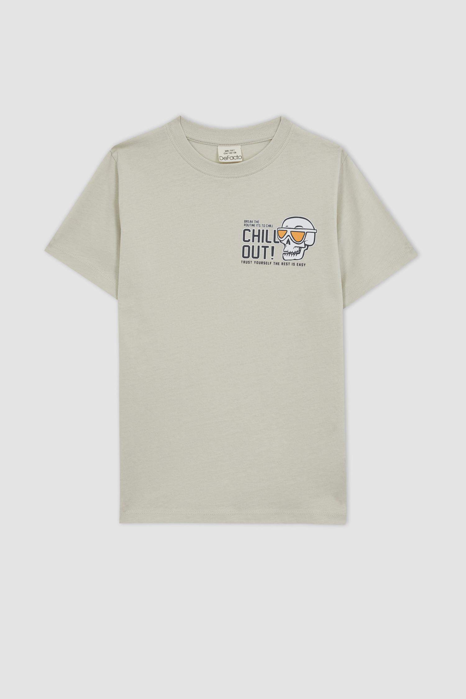 Boy Regular Fit Crew Neck Printed Short Sleeve T-Shirt