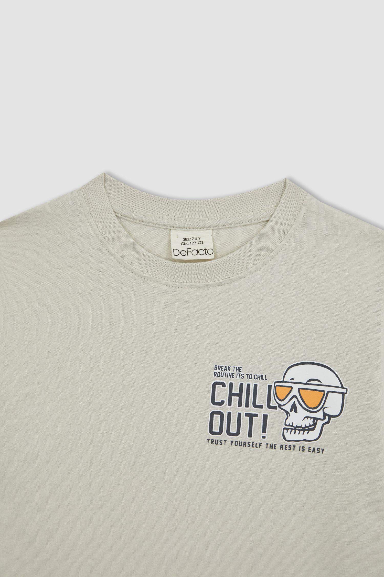 Boy Regular Fit Crew Neck Printed Short Sleeve T-Shirt