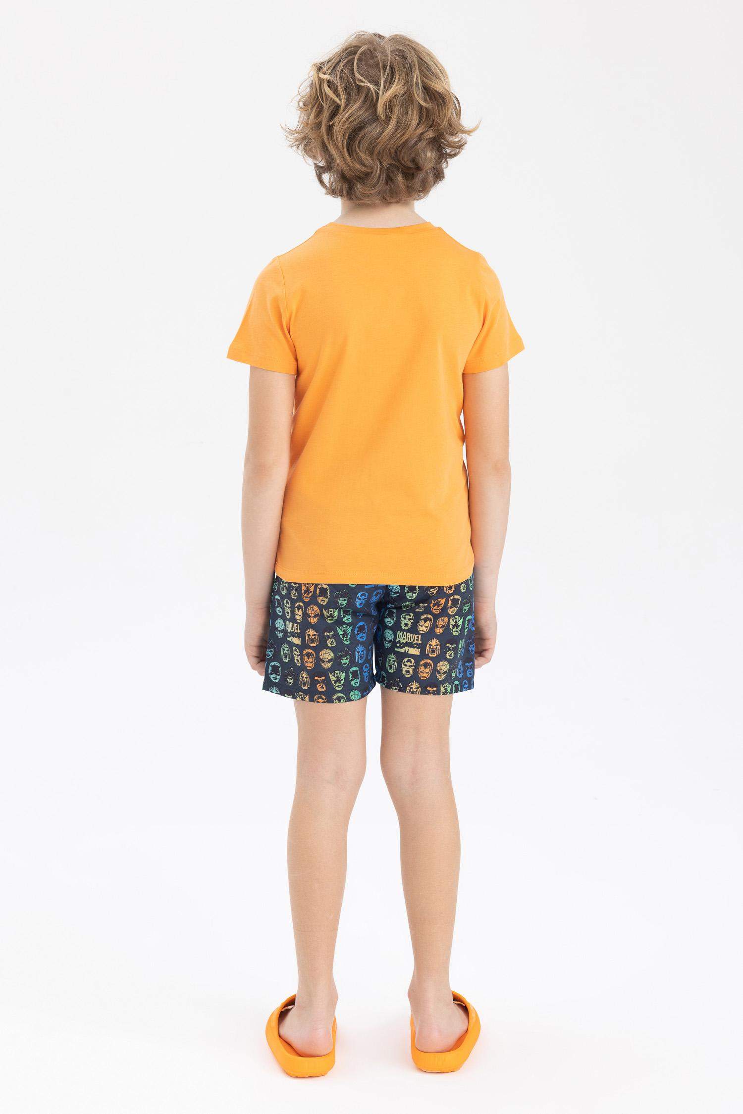 Boy Marvel Comics Short Sleeve T-Shirt Swimming Shorts 2-Pack