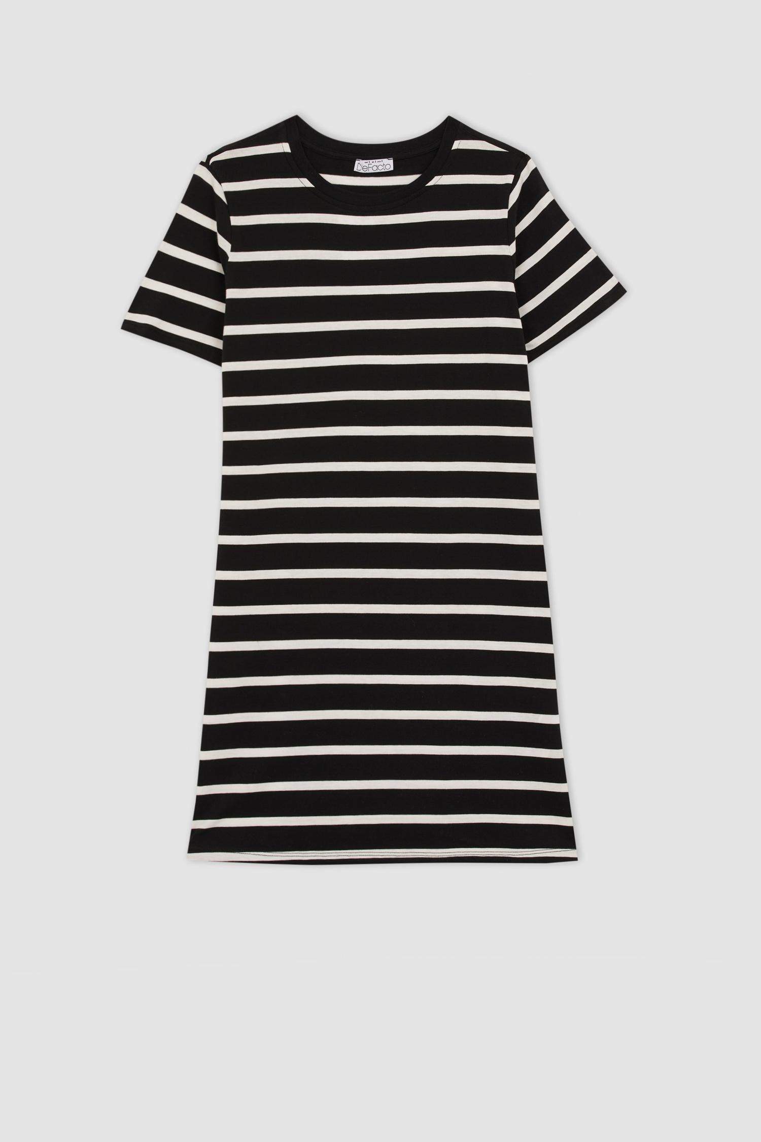 Coool т-жейде с мойын қысқа жеңді Қысқа жеңді трикотаж көйлек