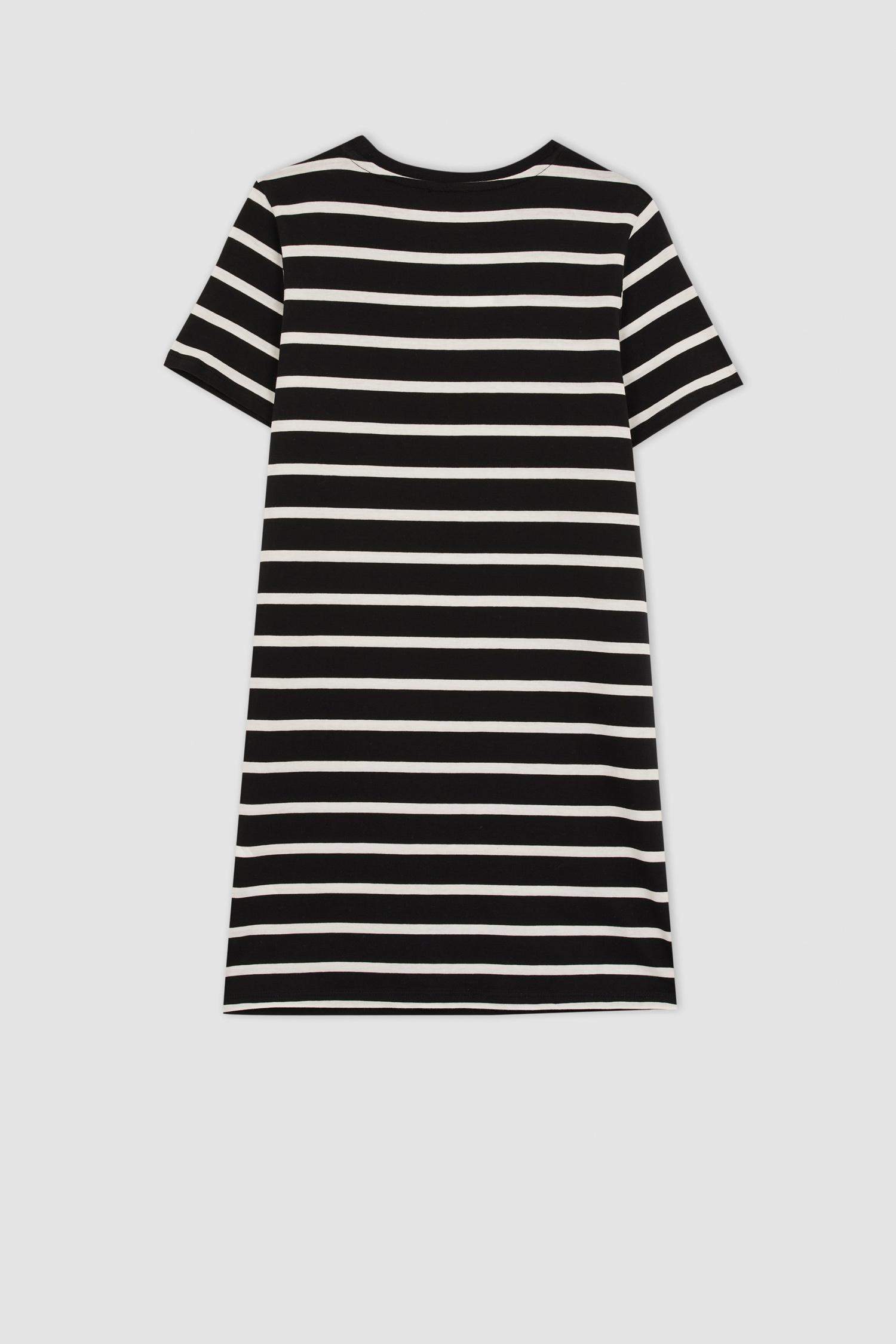 Coool т-жейде с мойын қысқа жеңді Қысқа жеңді трикотаж көйлек