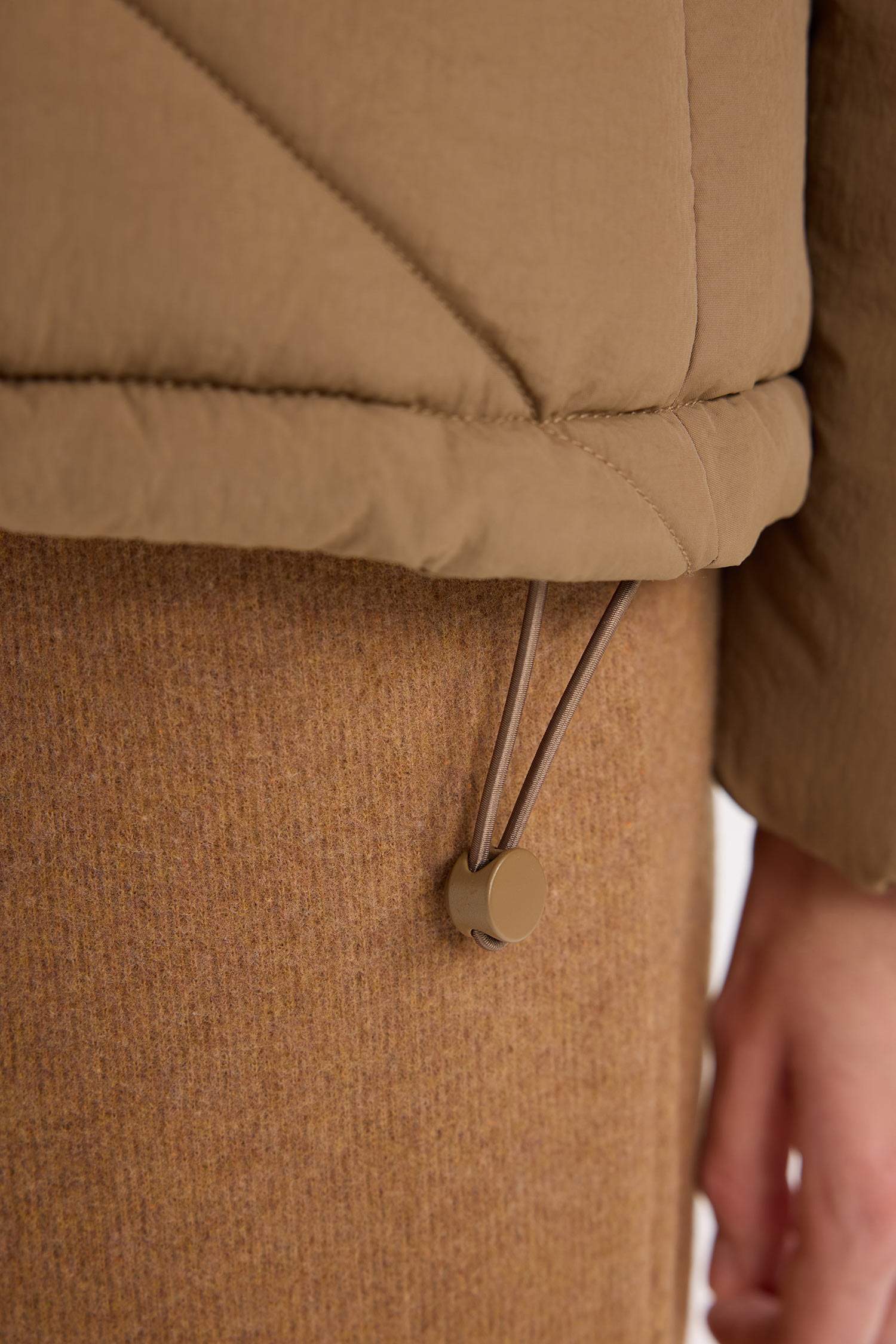 Su Geçirmez Puffer Şişme Mont Kapitoneli İçi Suni Kürklü Rüzgar Geçirmez Cepli