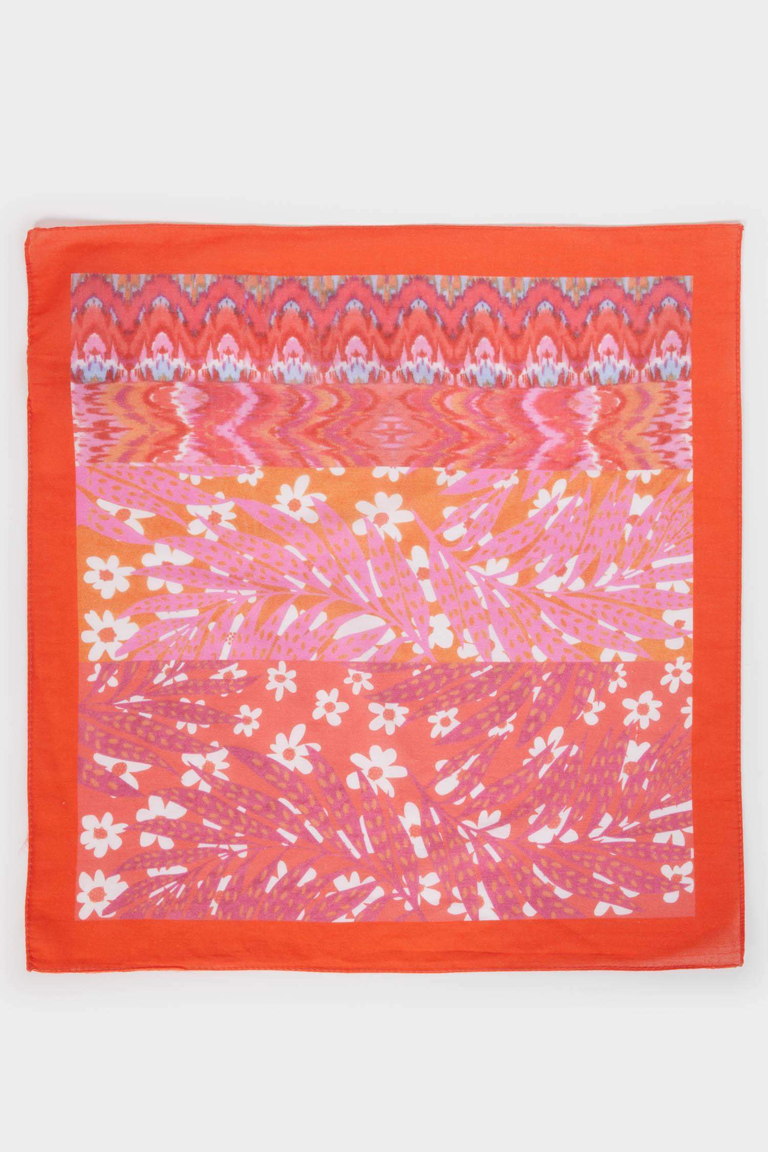 Kadın Desenli Pamuklu Bandana